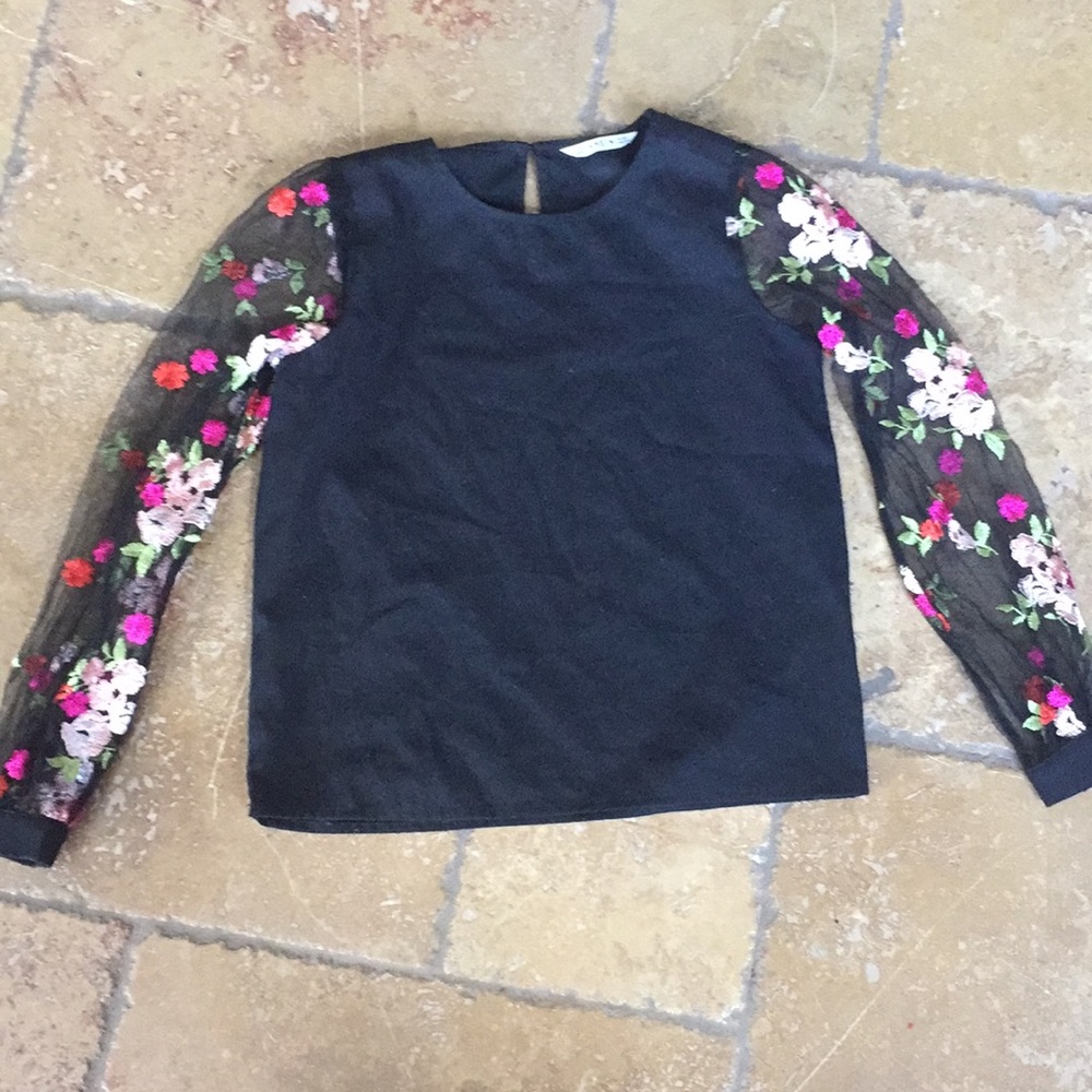 A cute see through sleeved top from shein